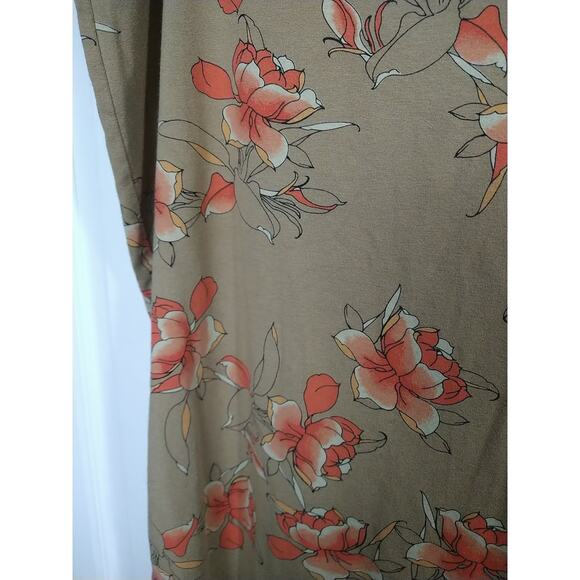 J. Jill Tan Floral Midi Skirt - Picture 3 of 8